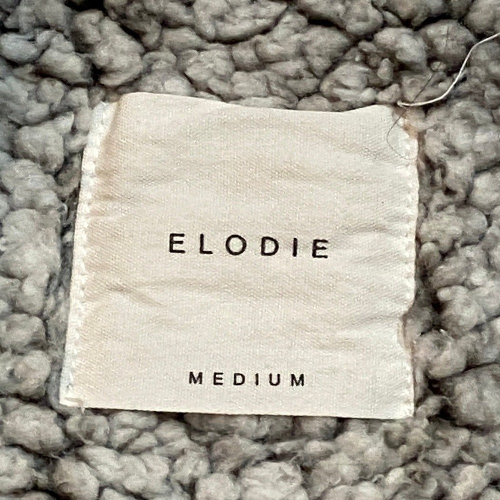 Elodie Women's M Cream Sherpa Fleece Quarter Zip Pullover Sweater - Picture 4 of 10